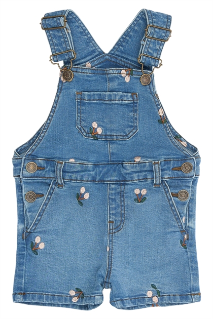 The New Siblings Buksedragt Ovia Short Denim - Light Blue Denim 